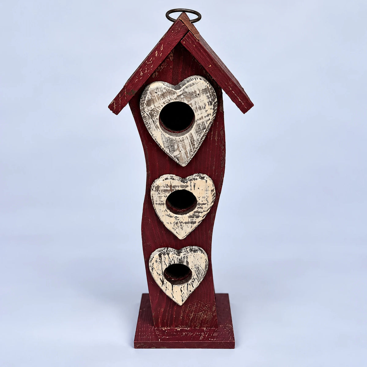 Tall Slim Birdhouse, Red – 16.1 in Hanging Bird House