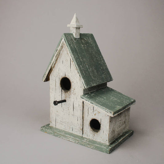 Chapel Wooden Birdhouse with Distressed Finish — 26.5cm