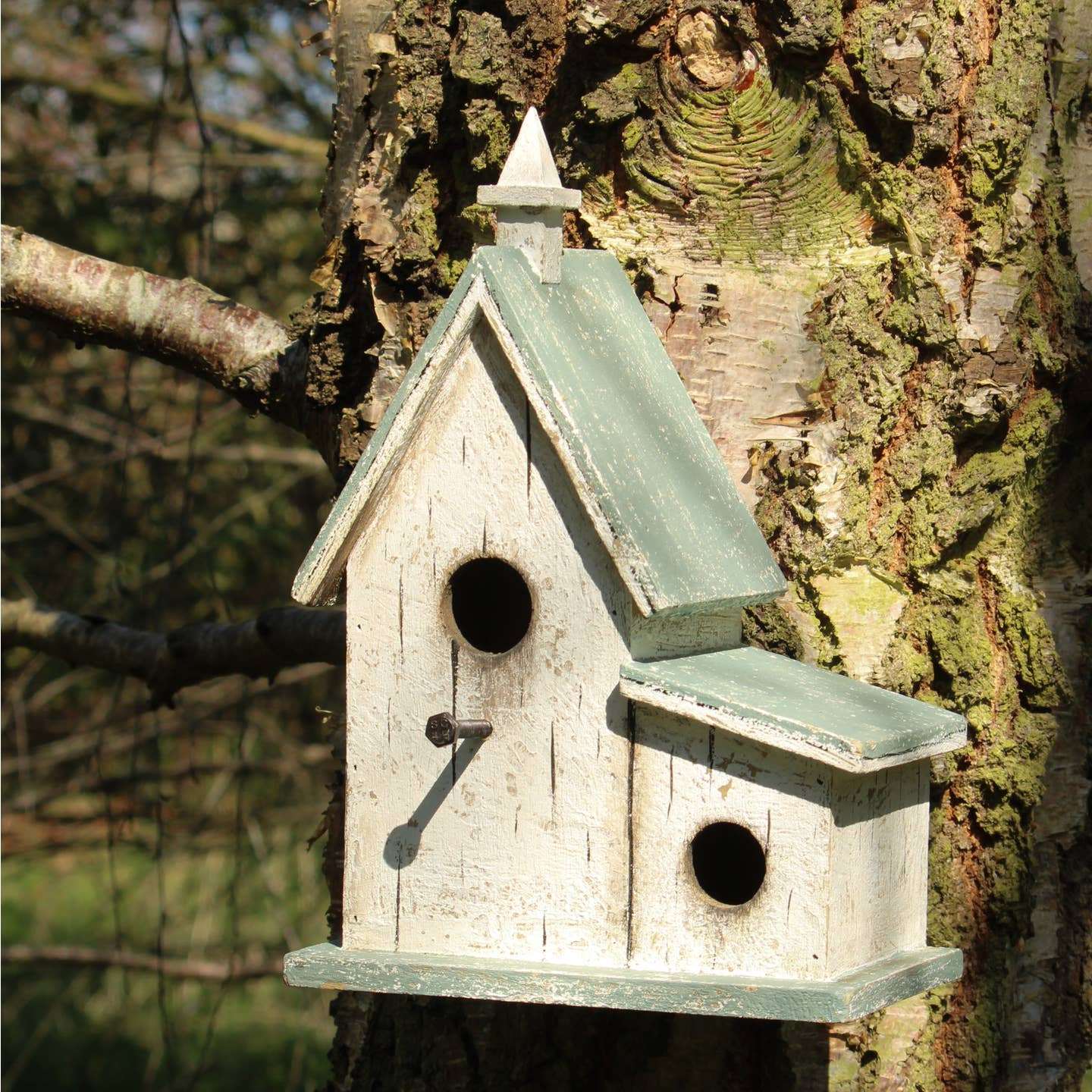 Chapel Wooden Birdhouse with Distressed Finish — 26.5cm