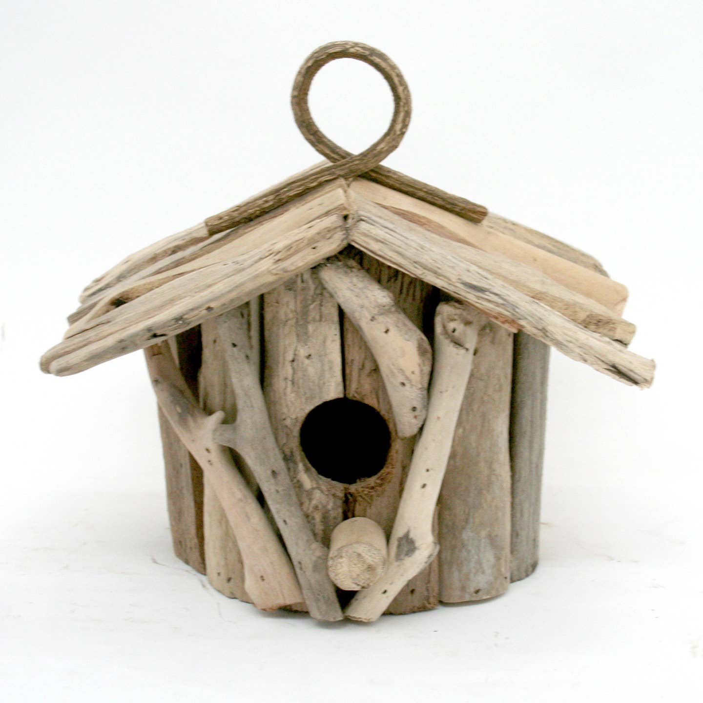 Round Driftwood Birdhouse