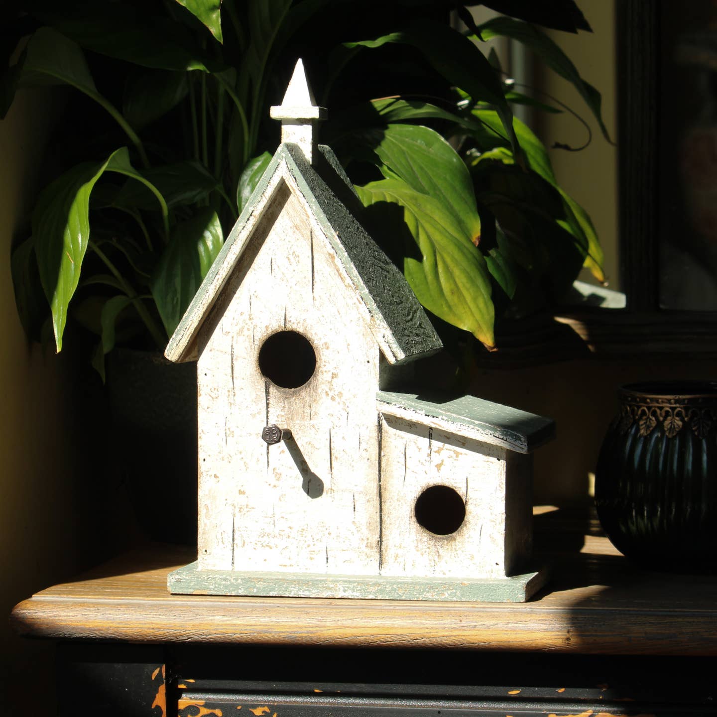 Chapel Wooden Birdhouse with Distressed Finish — 26.5cm
