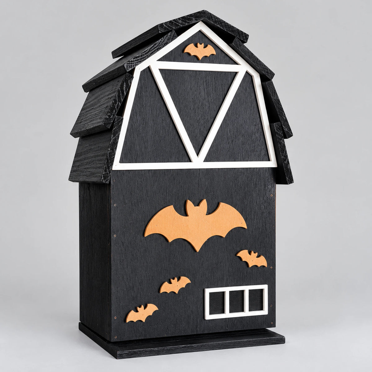 Large Wooden Bat House, Black – 17.7 in Bat Box for Outdoors