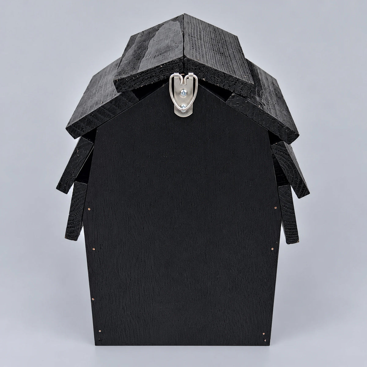 Wooden Bat House, Black – 12.2 in Bat Box for Garden Poles & Walls