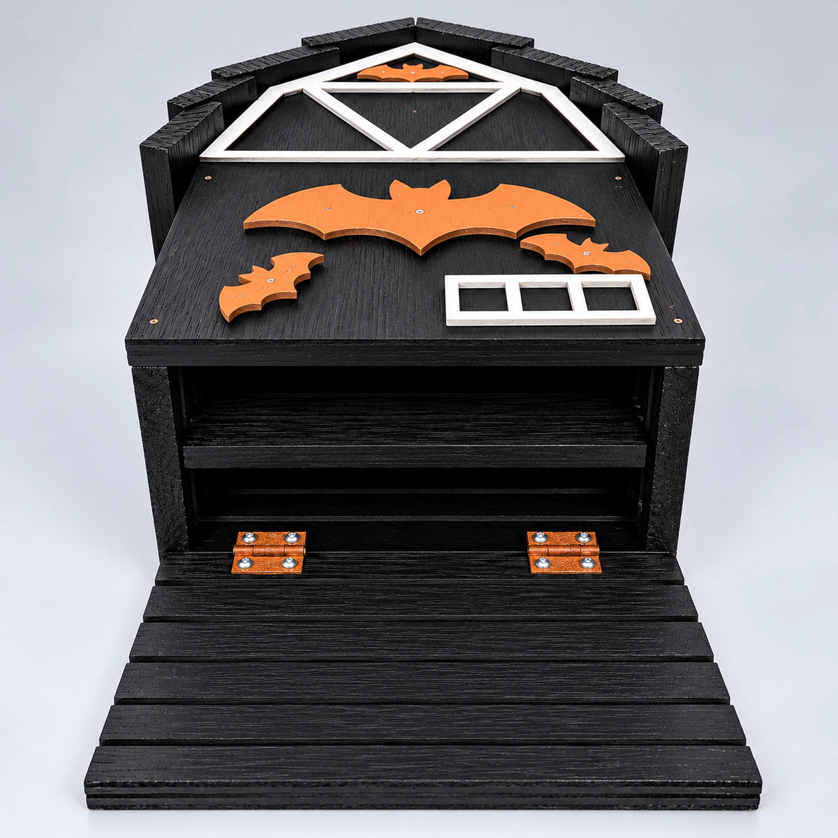 Large Wooden Bat House, Black – 17.7 in Bat Box for Outdoors