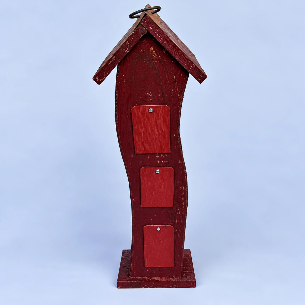 Tall Slim Birdhouse, Red – 16.1 in Hanging Bird House