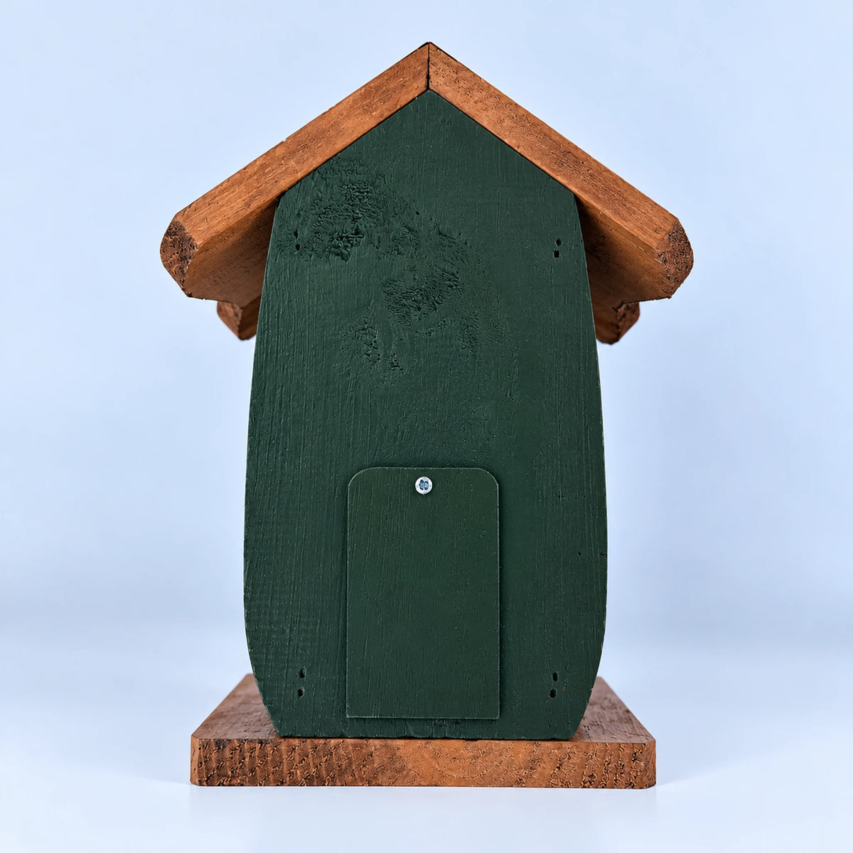 Compact Birdhouse, Green with Mustard Roof – 9.4 in Bird House