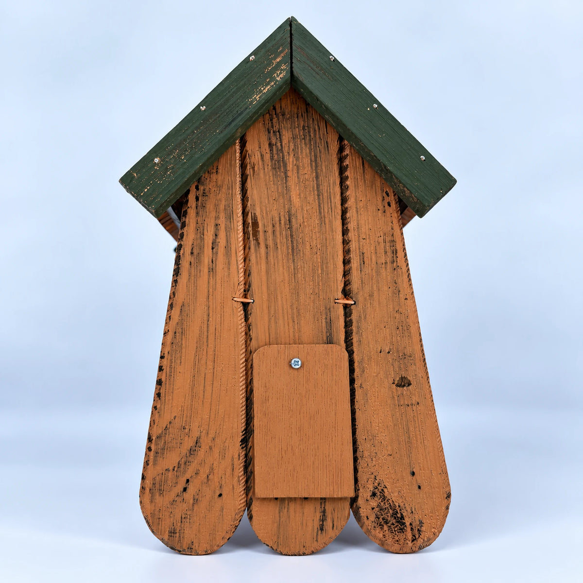 Hanging Birdhouse, Mustard with Metal Roof – 10.6 in Bird House